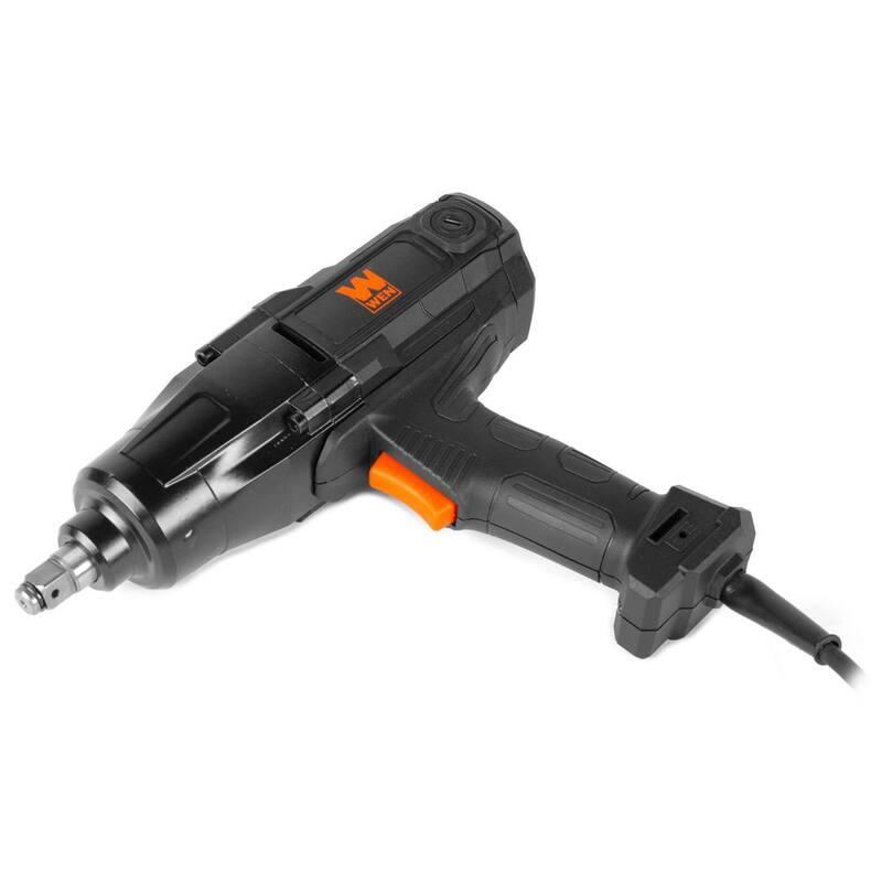 Llave de impacto con cable de dos direcciones de 7.5 amperes y 450 lb-pie de par con yunque en anillo de retención de 1/2 pulgadas - 48108