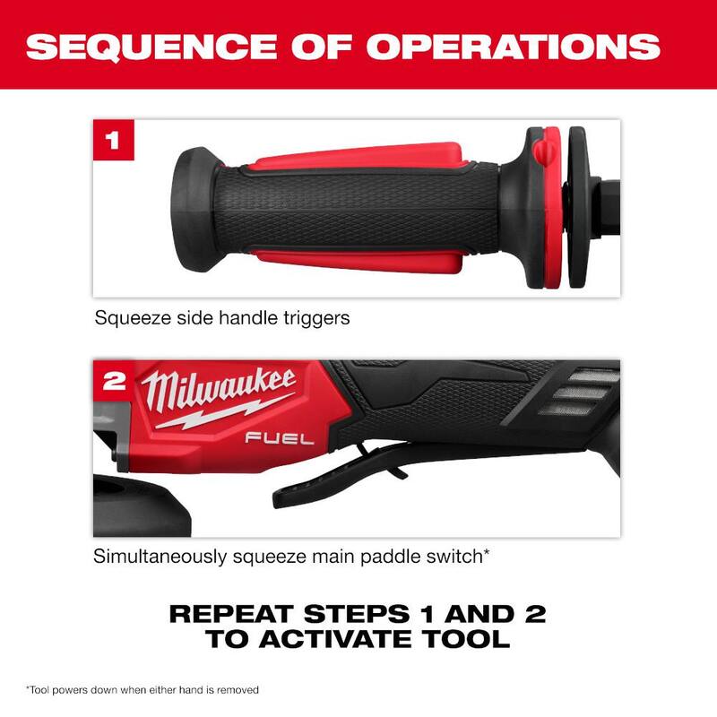 Molinillo Milwaukee M18 FUEL 18V Inalámbrico sin escobillas de iones de litio de 4-1/2 in./5 in. con freno de doble gatillo (sólo herramienta) - 2986-20