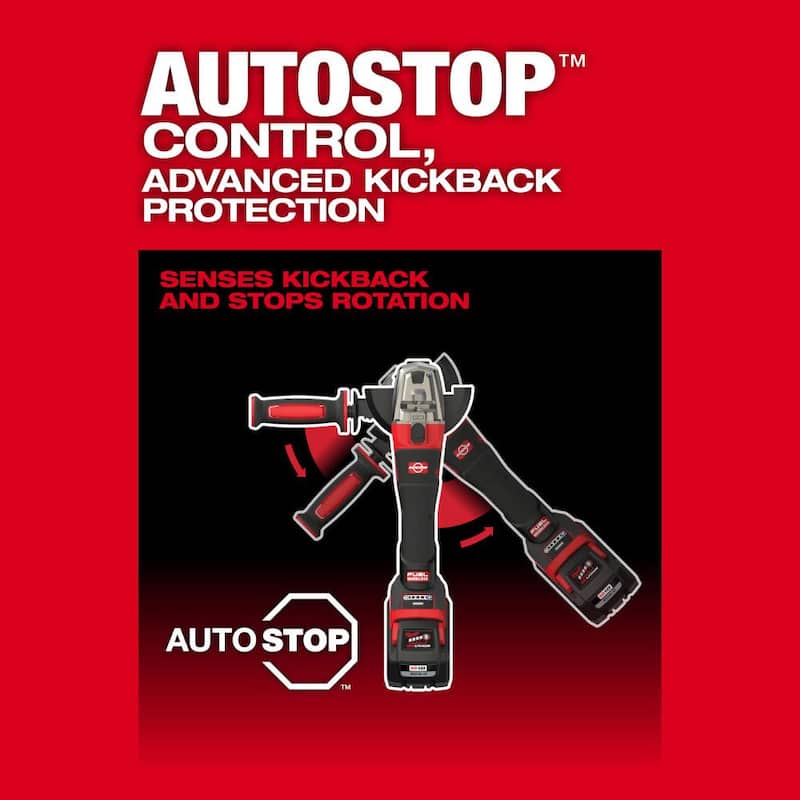 Molinillo Milwaukee M18 FUEL 18V Inalámbrico sin escobillas de iones de litio de 4-1/2 in./5 in. con freno de doble gatillo (sólo herramienta) - 2986-20