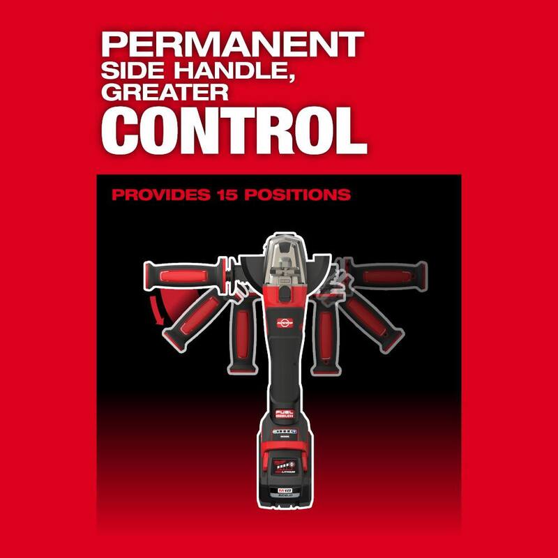 Molinillo Milwaukee M18 FUEL 18V Inalámbrico sin escobillas de iones de litio de 4-1/2 in./5 in. con freno de doble gatillo (sólo herramienta) - 2986-20