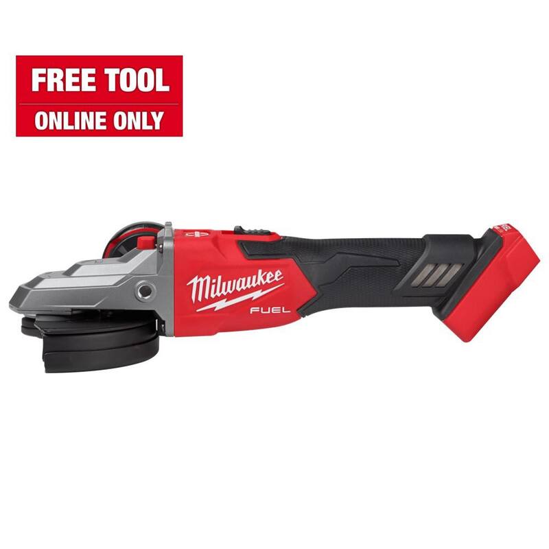 Milwaukee M18 FUEL 18V Lithium-Ion Brushless Cordless 5 in. Flathead Braking Grinder with Slide Switch Lock-On (Herramienta solamente) - 2887-20

Milwaukee M18 FUEL 18V Lithium-Ion Brushless Cordless 5 pulgadas Amoladora de cabeza plana con freno y bloqueo de interruptor deslizante (solo la herramienta) - 2887-20
