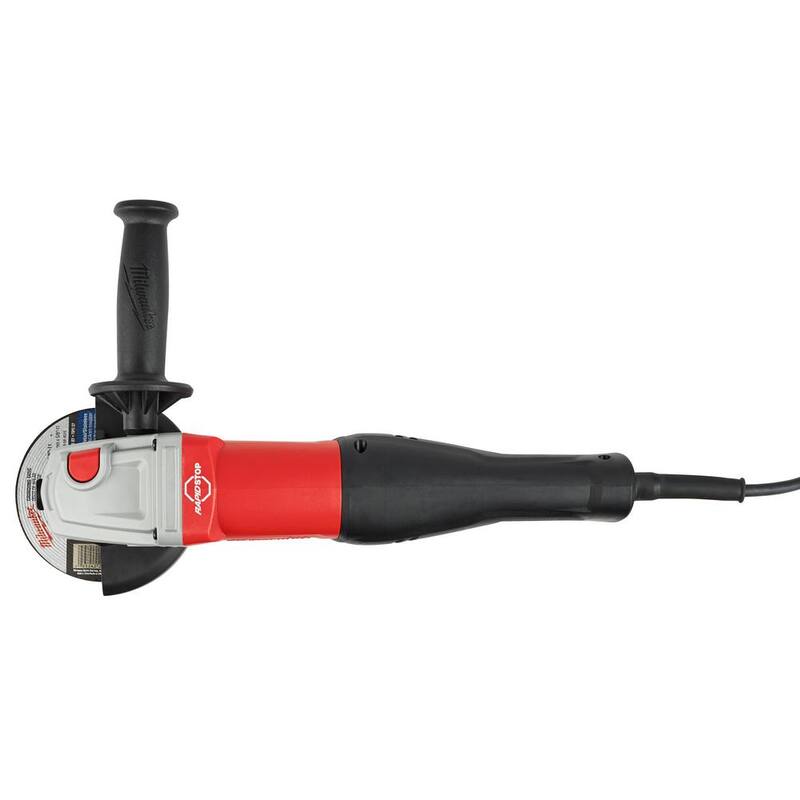 Amoladora angular pequeña con freno y paleta Milwaukee de 11 amperes y cableado de 4-1/2 o 5 pulgadas (sin bloqueo) - 6143-31