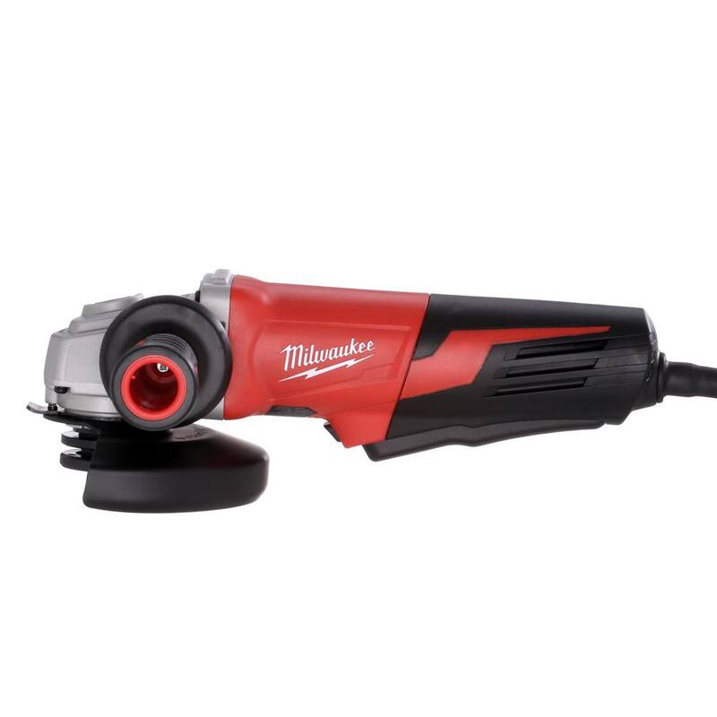 Amoladora angular pequeña Milwaukee de 13 amperes y 6 pulgadas con interruptor de bloqueo de paleta - 6161-30