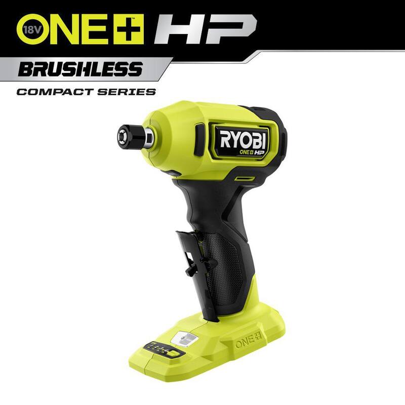 RYOBI ONE+ HP 18V Rectificadora de troqueles angular derecha compacta inalámbrica sin escobillas de 1/4 de pulgada (Herramienta única) - PSBDG01B