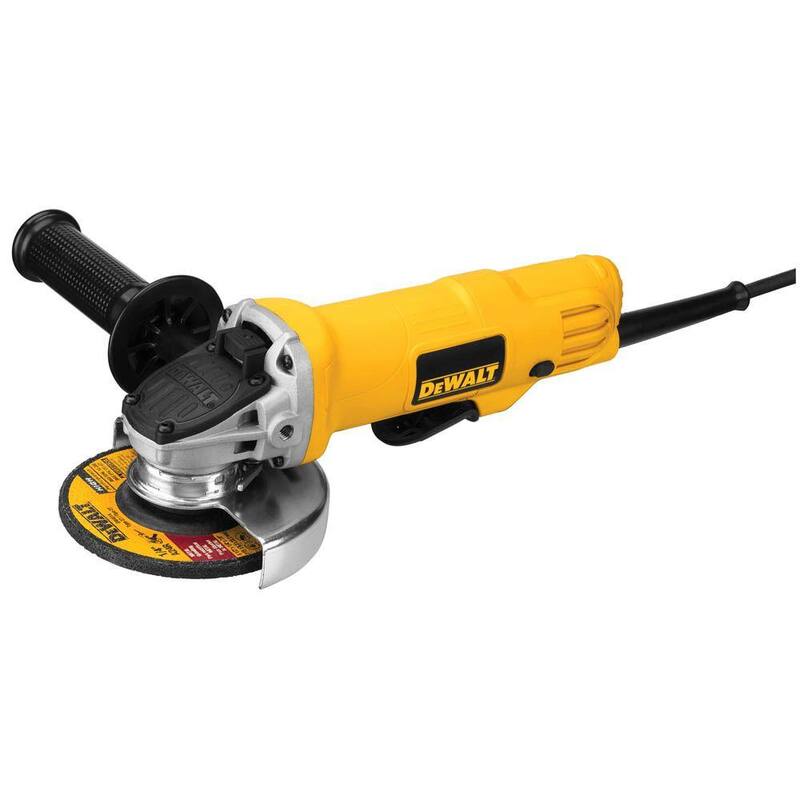 DEWALT 7.5 Amperios 4.5 pulgadas. Rectificadora angular pequeña con interruptor de paleta con cable de 12,000 RPM - DWE4012