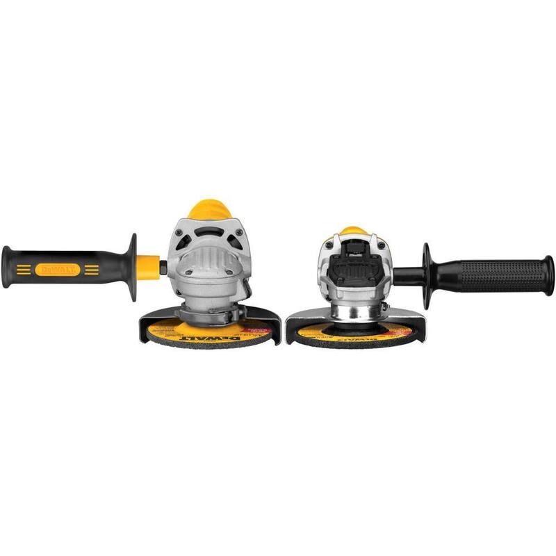 DEWALT 7.5 Amperios 4.5 pulgadas. Rectificadora angular pequeña con interruptor de paleta con cable de 12,000 RPM - DWE4012