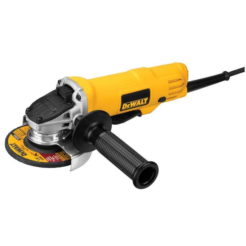 DEWALT 7.5 Amperios 4.5 pulgadas. Rectificadora angular pequeña con interruptor de paleta con cable de 12,000 RPM - DWE4012