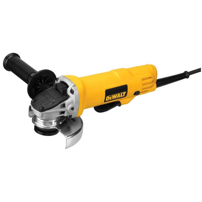 DEWALT 7.5 Amperios 4.5 pulgadas. Rectificadora angular pequeña con interruptor de paleta con cable de 12,000 RPM - DWE4012