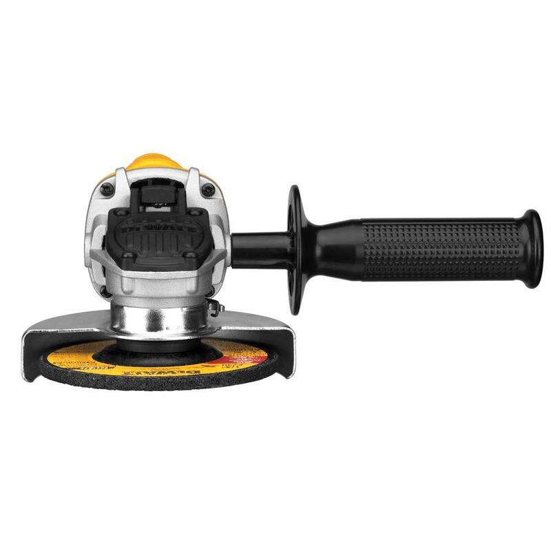 DEWALT 7.5 Amperios 4.5 pulgadas. Rectificadora angular pequeña con interruptor de paleta con cable de 12,000 RPM - DWE4012