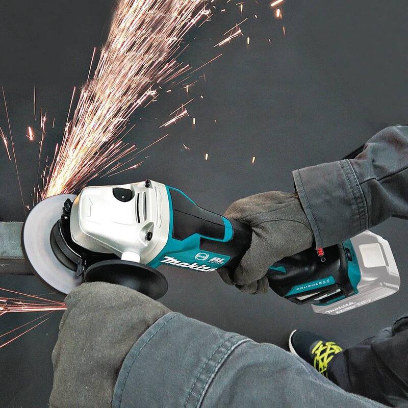 Makita 18V Brushless 4-1/2 in. / 5 in. Amoladora Angular Inalámbrica con Interruptor de Paleta y Freno Eléctrico (Solo Herramienta) - XAG20Z