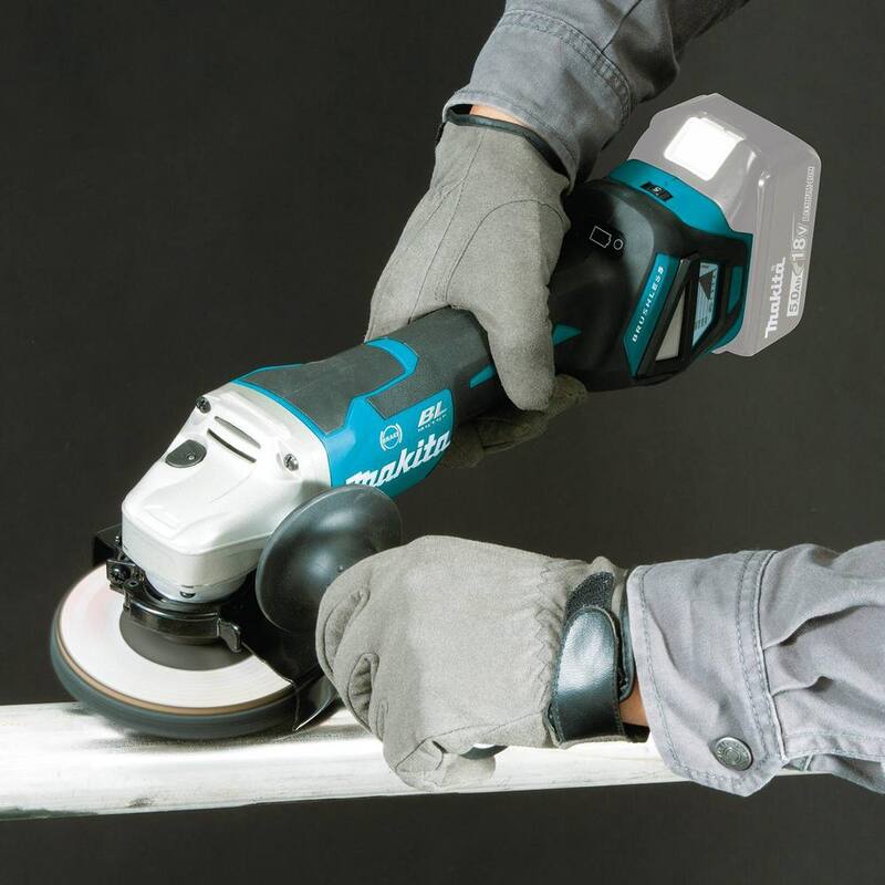 Makita 18V Brushless 4-1/2 in. / 5 in. Amoladora Angular Inalámbrica con Interruptor de Paleta y Freno Eléctrico (Solo Herramienta) - XAG20Z