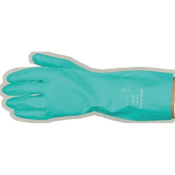 Guantes resistentes a químicos Showa 13", de nitrilo, talla 8, 1 par - 730-08