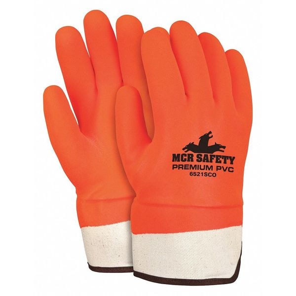 Guantes resistentes a químicos de 12" Mcr Safety, PVC, L, 12 piezas - 6521SCO