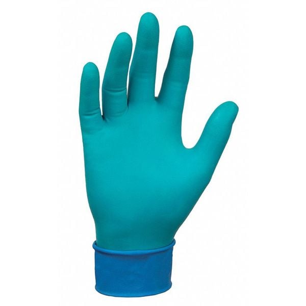 Guantes resistentes a químicos Ansell Microflex, Neopreno/Nitrilo, 11 pulgadas de largo, sin polvo, color verde, tamaño grande, paquete de 50 - 93-260.