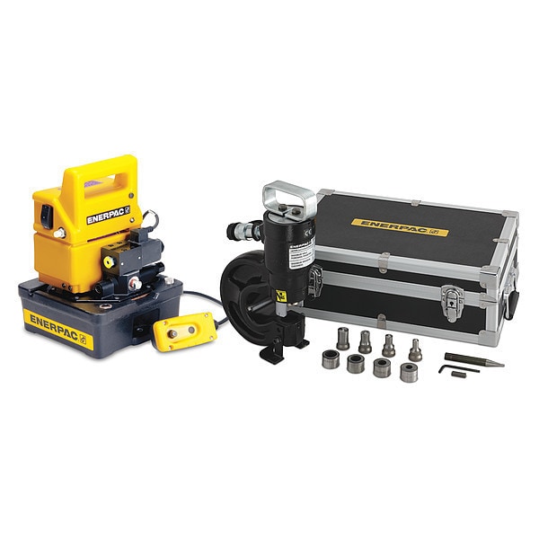 Enerpac SP35SP, 35 Ton, Hydraulic Punch and Standard Die Set with Electric Pump 115 VAC - SP35SP