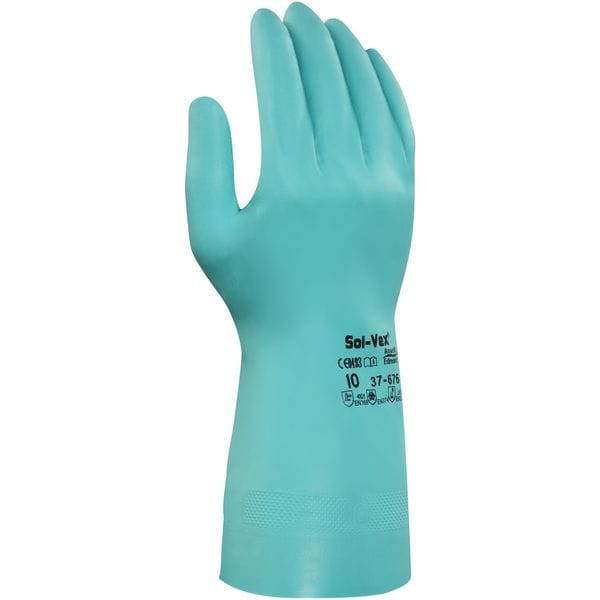 Guantes resistentes a productos químicos Ansell de 13 pulgadas, de nitrilo, talla 9, 1 par - 37-676