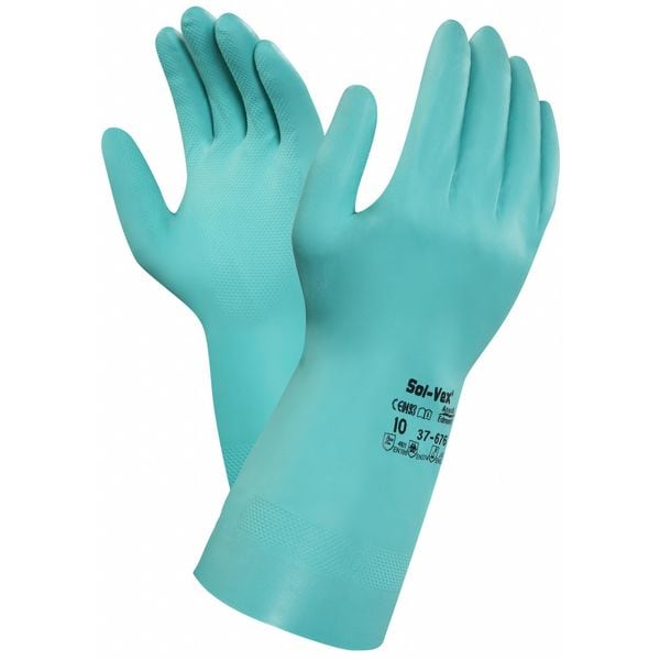 Guantes resistentes a productos químicos Ansell de 13 pulgadas, de nitrilo, talla 9, 1 par - 37-676