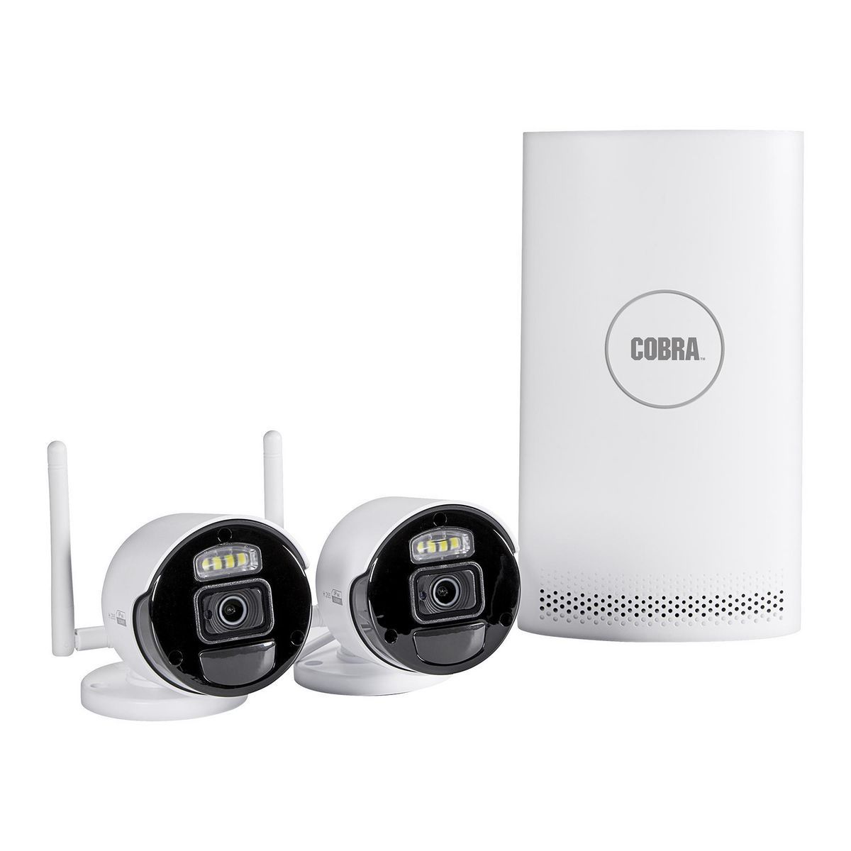 Sistema de seguridad Wi-Fi Cobra 1080p con 1 TB de almacenamiento y 2 cámaras para interiores/exteriores - 57959