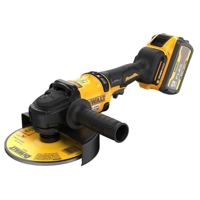 DEWALT FLEXVOLT 60V MAX Amoladora Angular Inalámbrica con Batería de Iones de Litio sin Escobillas de 7 pulgadas - DCG440X2