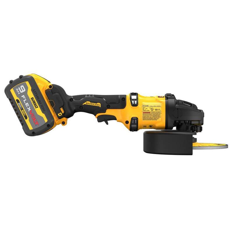DEWALT FLEXVOLT 60V MAX Amoladora Angular Inalámbrica con Batería de Iones de Litio sin Escobillas de 7 pulgadas - DCG440X2