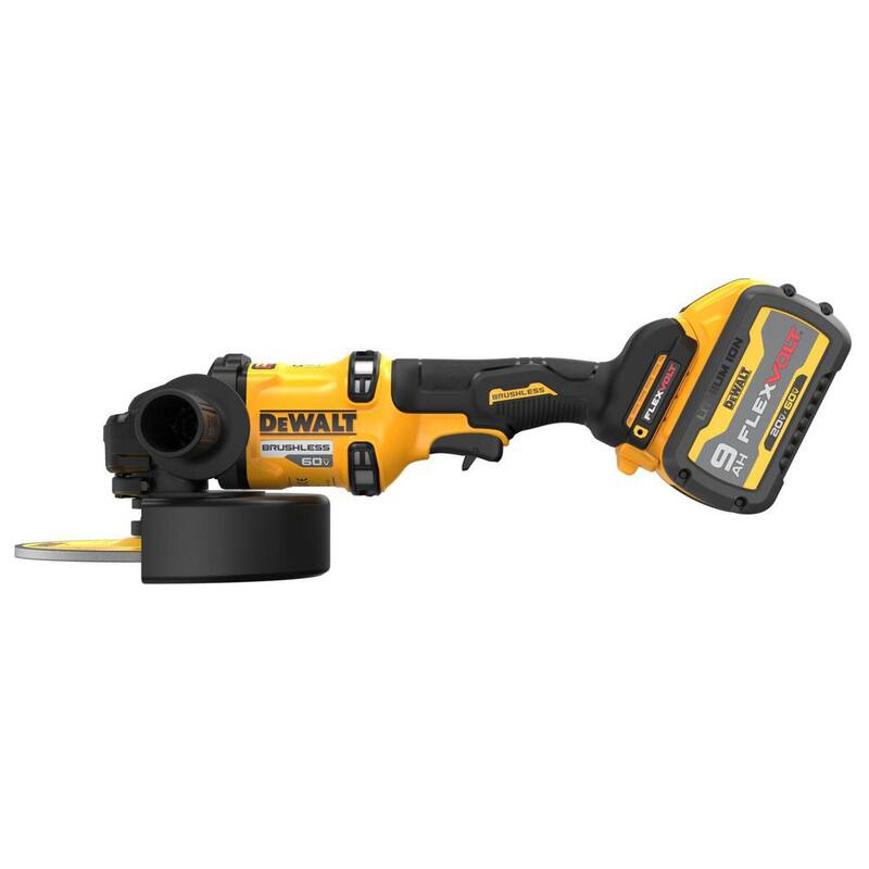 DEWALT FLEXVOLT 60V MAX Amoladora Angular Inalámbrica con Batería de Iones de Litio sin Escobillas de 7 pulgadas - DCG440X2