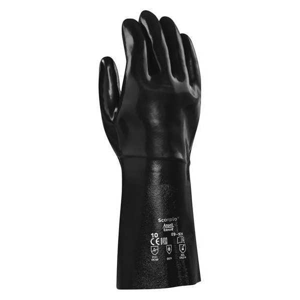 Guantes resistentes a químicos Ansell de 14", Neopreno, Talla 10, 1 par - 09-924
