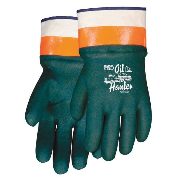 Guantes resistentes a químicos de PVC Mcr Safety de 9-1/2", tamaño L, 1 par - 6410SC.