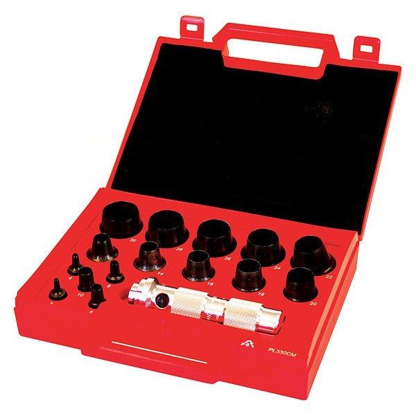 Allpax Metric Hollow Punch Kit, 16 pcs. - AX1351