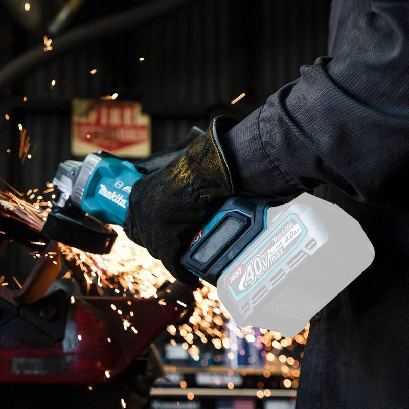 Makita 40V Max XGT Amoladora Angular Inalámbrica sin Escobillas de 4-1/2/5 pulgadas con Freno Eléctrico (Herramienta Solamente) - GAG01Z
