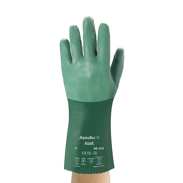 Guantes Resistentes a Químicos Ansell de 12", Neopreno, Talla 10, 1 par - 08-352