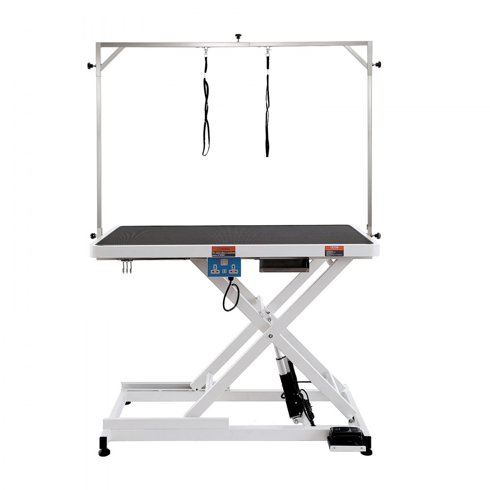 VEVOR 50" Electric Pet Grooming Table, Heavy Duty Dog Grooming Arm for Large Dogs, Height Adjustable Dog Grooming Station, Anti Slip Tabletop/Dog Grooming Station, Max Bearing 400LBS - DDSJMRZ50YC04GS6KV1