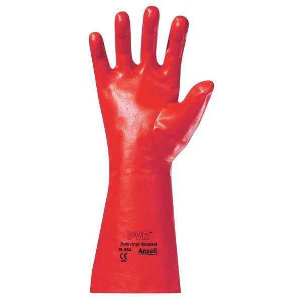 Guantes resistentes a químicos Ansell de 14 pulgadas, PVA, 10, 1 par - 15-554