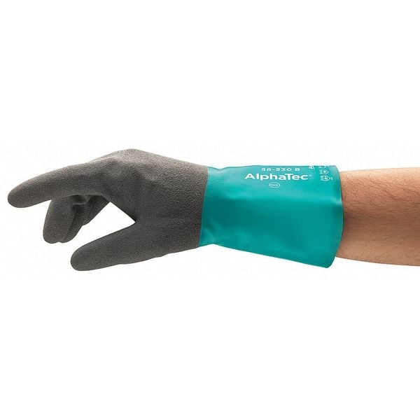 Guantes Resistentes a Químicos de 12" Ansell, Nitrilo, Talla 10, 1 Par - 58-530B