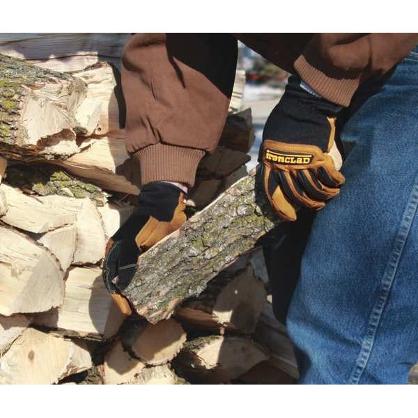 Guantes Ironclad Performance Wear para Mecánicos, L, Color Beige, Cuero/Nylon Acanalado/Spandex - RWG2-04-L