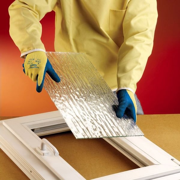 Guantes recubiertos resistentes a cortes de Ansell, Nivel de corte A2, 10 ga, amarillos, XL (10) - 80-600.