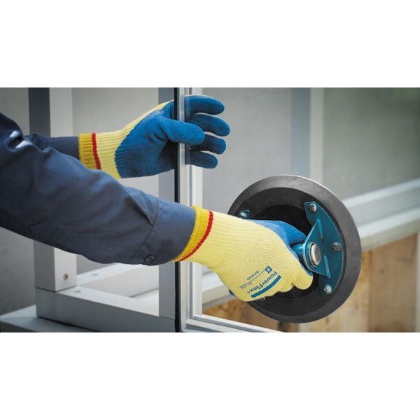 Guantes recubiertos resistentes a cortes de Ansell, Nivel de corte A2, 10 ga, amarillos, XL (10) - 80-600.