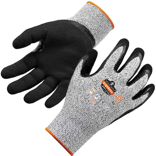 Guantes resistentes al corte recubiertos de nitrilo gris Proflex de Ergodyne talla 2XL nivel A3 - 7031.