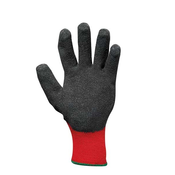 Guantes recubiertos resistentes a cortes de Hexarmor, Nivel de corte A7, calibre 10, color rojo, talla L (9) - 9011-L (9)