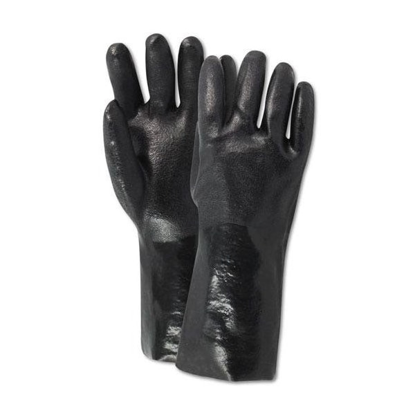 Magid MultiMaster T2070R Guantes de PVC con acabado de arena negra, paquete de 12 - T2084R