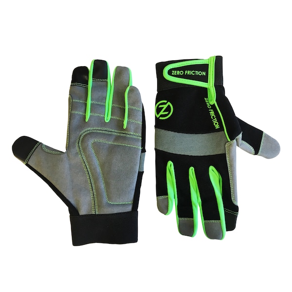 Guante de trabajo de ajuste universal de gamuza ultra suave sin fricción, verde - WG100011