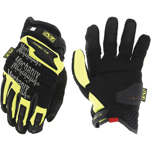 Guantes mecánicos de alta visibilidad Mechanix Wear, M, amarillos, espuma EVA/TPR/Spandex - SP2-91-009