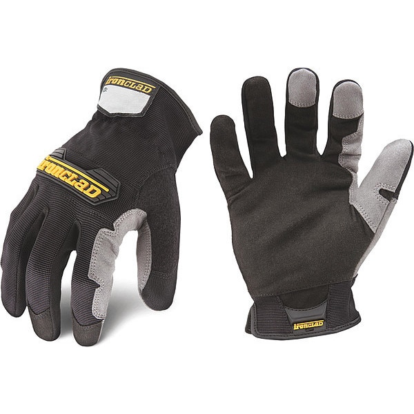 Guantes mecánicos Ironclad Performance Wear, XS, Negro, Nylon Elástico Acanalado - WFG-01-XS