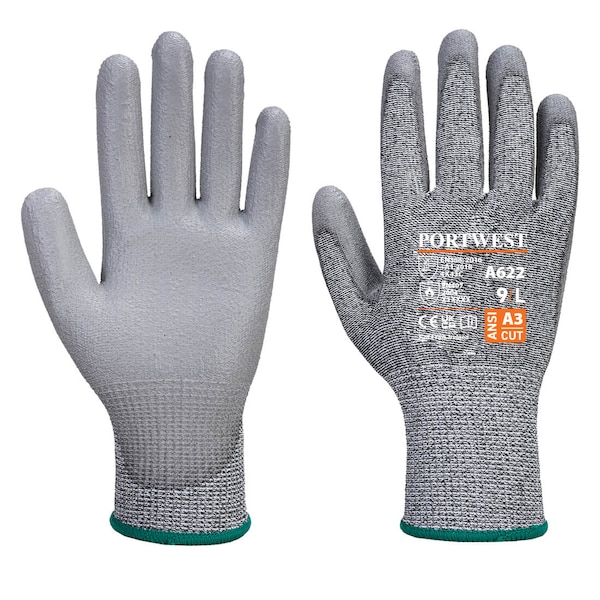 Guante de Palma de PU con Protección contra Cortes MR de Portwest, XS - A622