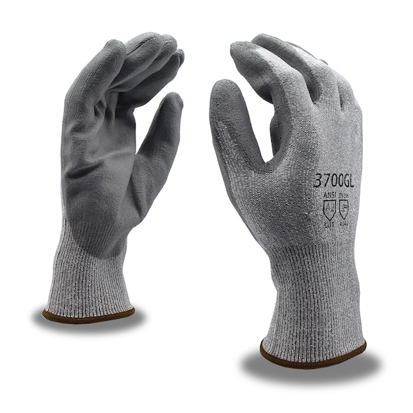 Guantes de corte A2 Cordova HPPE, con palma de PU, tamaño L - 3700GL