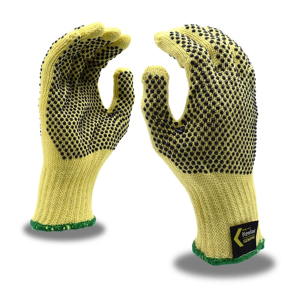 Guante Cordova Kevlar, Puntos de PVC, Guantes de Corte A2, Talla XL, Paquete de 12 - 3075XL