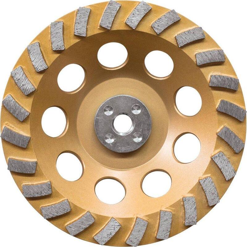 Makita 15 Amperios Cableado 7 pulgadas Amoladora Angular con Rueda de Rectificado, Mango Lateral y Protector de Rueda con Rueda de Copa de Diamante de 7 pulgadas y 24 segmentos - GA7021-A-96425