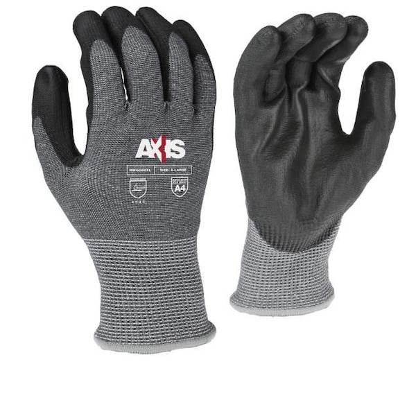 Guantes de Palma de Poliuretano Resistentes al Corte Radians¬Æ Axis‚Ñ¢, Gris/Negro, M, 1 Par - RWG560M