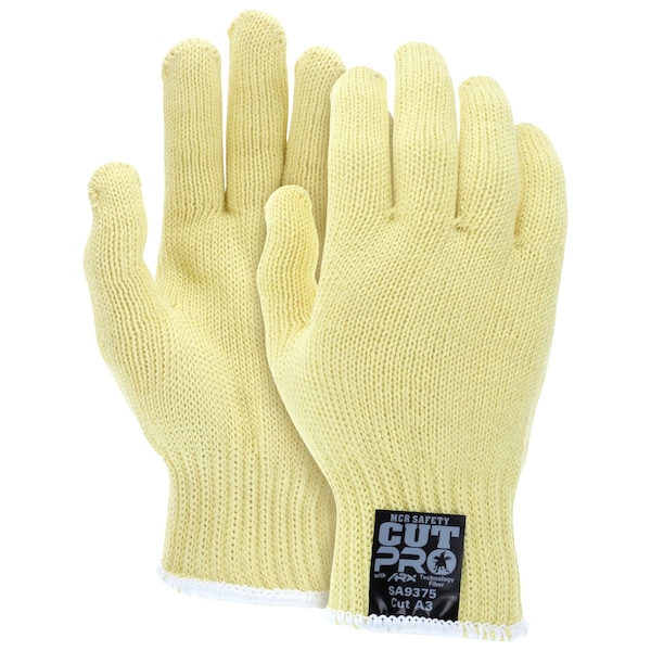 Guantes de seguridad Mcr, Pesados 100% Aramida M, Paquete de 12 - SA9375M