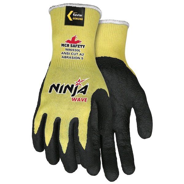 Guantes de Seguridad Mcr, Ninja Wave, 10 Ga, Wave/Kevlar S, 12 Paq - N96930S