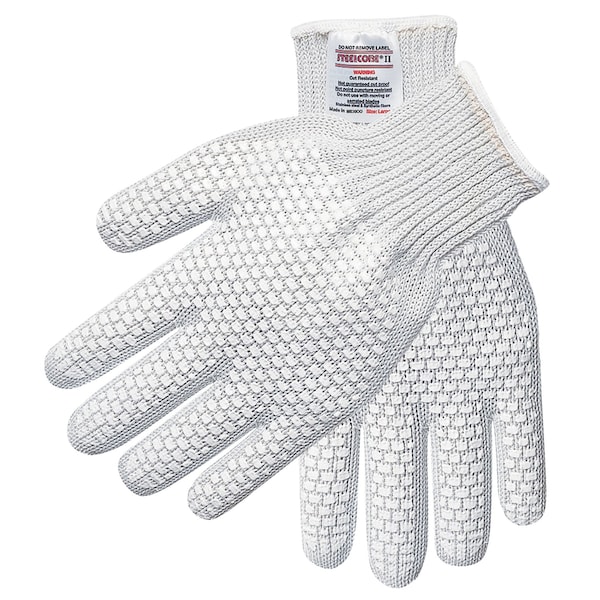 Guantes de seguridad Mcr, Nucleo de Acero de 7 Hilos 2 Lados, XL - 9382XL